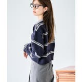 配色ポロ襟 ボーダーニット ニット | Growing Rich | 詳細画像3 