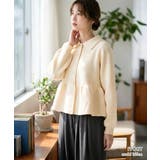 襟付き ペプラムニット 洗えるニット | Growing Rich | 詳細画像2 