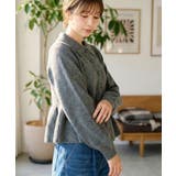 襟付き ペプラムニット 洗えるニット | Growing Rich | 詳細画像12 