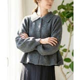 襟付き ペプラムニット 洗えるニット | Growing Rich | 詳細画像13 