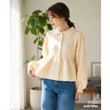 襟付き ペプラムニット 洗えるニット | Growing Rich | 詳細画像4 