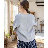 デニム ドッキング ニットカーディガン | Growing Rich | 詳細画像12 