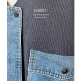 デニム ドッキング ニットカーディガン | Growing Rich | 詳細画像7 