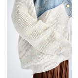 デニムドッキング ネップニットカーディガン デニム切替 | Growing Rich | 詳細画像11 