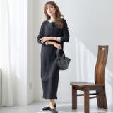 【GROWING RICH】カットリブ レイヤードヘンリーネックワンピース[26… | Growing Rich | 詳細画像1