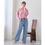 Vネック ニットカーディガン ニュアンスボタン | Growing Rich | 詳細画像12 