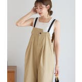 【GROWING RICH】コットンツイル配色ステッチ アシメデザインサロペット… | Growing Rich | 詳細画像2 