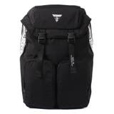 BLK | [GUESS] TRIANGLE LOGO BACKPACK | GUESS【MEN】