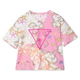 P63W | [GUESS] Triangle Logo Crop Tee | GUESS【WOMEN】