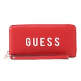 RED | [GUESS] LILA LARGE ZIP AROUND WALLET | GUESS【WOMEN】
