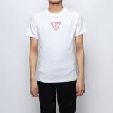 WHT | [GUESS] SMALL TRIANGLE LOGO TEE | GUESS【MEN】