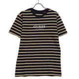 YLW | [GUESS] LOGO ROUND-NECK BORDER TEE | GUESS【MEN】