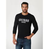 JBLK | [GUESS] LS Cn Guess Box Logo Tee | GUESS【MEN】