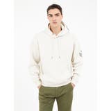 H00A | [GUESS] GUESS Chenille Logo Hoodie | GUESS【MEN】