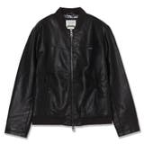 JBLK | [GUESS] Faux Leather Bomber | GUESS【MEN】