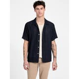 G7V2 | [GUESS] SS Liam Jacquard Knit Shirt | GUESS【MEN】