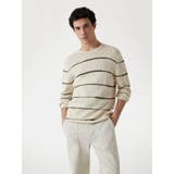 S04M | [GUESS] GRIER Cn Ls Striped Sweater | GUESS【MEN】