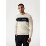 G047 | [GUESS] FLICK Cn Blocking Sweater | GUESS【MEN】
