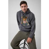 DWHT | [GUESS] TEDDY Bear Melange Hoodie | GUESS【MEN】