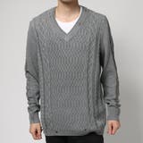 CGYH | [GUESS] DESTROYED CABLE SWEATER | GUESS【MEN】