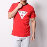 RED | [GUESS] TRIANGLE LOGO TEE | GUESS【MEN】