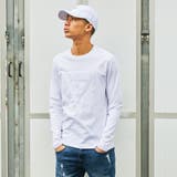 WHT | [GUESS] EMBOSS TRIANGLE LOGO L/S TEE | GUESS【MEN】