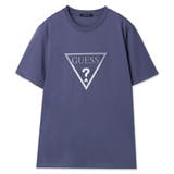 DPR | [GUESS] Denim Emboss Triangle Tee | GUESS【MEN】