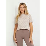 P1DA | [GUESS] Gj Logomania Crop Tee | GUESS【WOMEN】