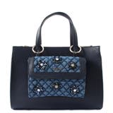 BLU | [GUESS] SIENNA 2 IN 1 SOCIETY SATCHEL | GUESS【WOMEN】