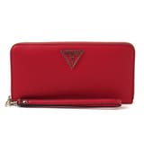 RED | [GUESS] BECCA Large Zip Around Wallet | GUESS【WOMEN】