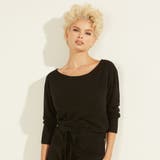 JBLK | [GUESS] Tanya Boat Neck Sweater | GUESS【WOMEN】