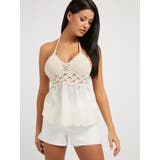 F1O8 | [GUESS] Grace Crochet Top | GUESS【WOMEN】