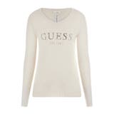 G012 | [GUESS] V-neck Jade Logo Sweater | GUESS【WOMEN】