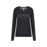 JBLK | [GUESS] V-neck Jade Logo Sweater | GUESS【WOMEN】