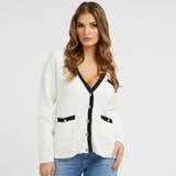 F04I | [GUESS] Chenille Jerri Cardigan | GUESS【WOMEN】