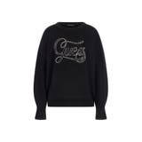 JBLK | [GUESS] LAURA Logo Rn Ls Sweater | GUESS【WOMEN】