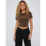 A11A | [GUESS] GUESS Originals Lasso Baby Tee | GUESS【WOMEN】