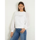 G011 | [GUESS] CN Sangallo Slv Sweatshirt | GUESS【WOMEN】