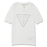 G011 | [GUESS] KAYLA Logo Rn Ss Sweater | GUESS【WOMEN】