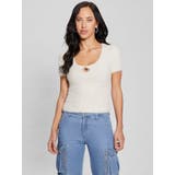 G1O6 | [GUESS] BRIGETTE Crop Sweater | GUESS【WOMEN】