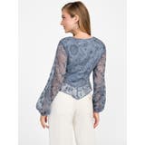 [GUESS] LS Seiah Tie Front Top 長袖シャツ | GUESS【WOMEN】 | 詳細画像7 