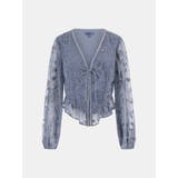 [GUESS] LS Seiah Tie Front Top 長袖シャツ | GUESS【WOMEN】 | 詳細画像9 