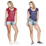 [GUESS] S/S TRIANGLE LOGO V-NECK TEE | GUESS【WOMEN】 | 詳細画像7 