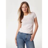 A60W | [GUESS] CN Ss Logo Lace Tee | GUESS【WOMEN】
