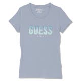 A70Q | [GUESS] CN Ss Glitter Degrade Logo Tee | GUESS【WOMEN】