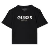JBLK | [GUESS] CN Ss Metal Logo Cropped Tee | GUESS【WOMEN】