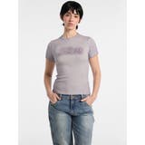 F4M6 | [GUESS] GUESS Originals Rib Spray Top | GUESS【WOMEN】
