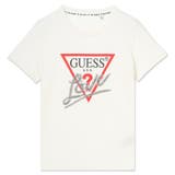 G012 | [GUESS] SS Cn Triangle Love Tee | GUESS【WOMEN】