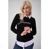 JBLK | [GUESS] GEORGIA Logo Sweater | GUESS【WOMEN】