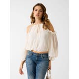 G1O6 | [GUESS]EMILIA Cold Shoulder Top ブラウス | GUESS【WOMEN】